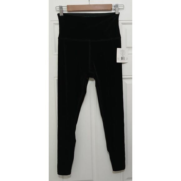 Beyond yoga womens medium high waisted velvet motion midi leggings black - Picture 2 of 11